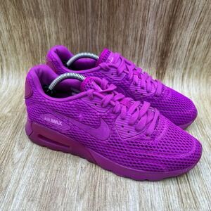 Nike Air Max 90 Ultra BR Womens Size 7.5 Purple Fuchsia Mesh Sneakers 725061-500